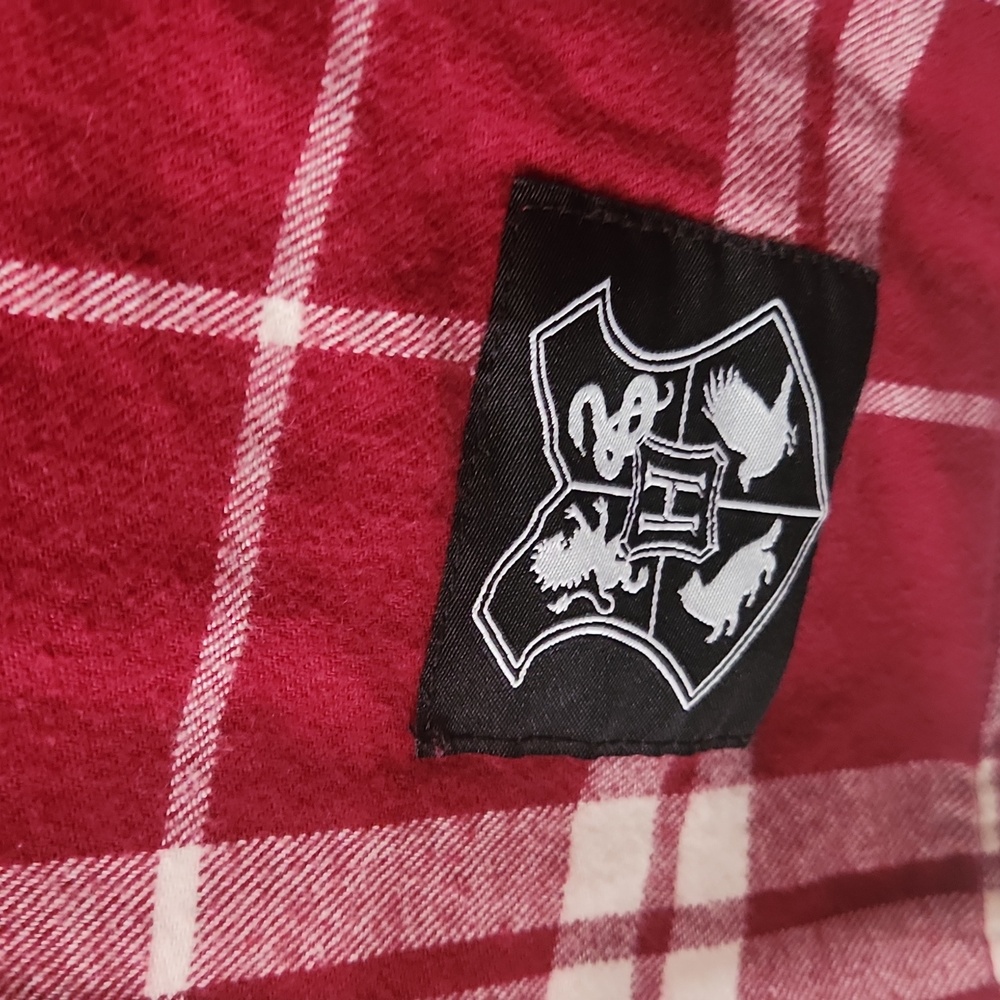 Harry Potter Plaid Hooded Shirt with Crest NWT - Picture 5 of 7